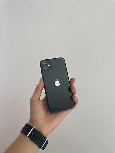 IPhone 11, Б/у, 64 ГБ, Черный, Защитное стекло, 100 %