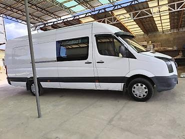 кран установка: Volkswagen Crafter, удлинённая база, высокий кузов (макси). Белый — 2