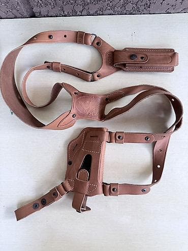 helio strap: Плечевая кобура из натуральной кожи (комплект). - Материал: плотная — 1