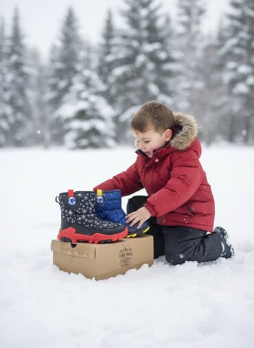 Комплекты одежды: Детские зимние сапоги Snow Boots 34(22см ) и 35(22.5см) - Теплые и — 1