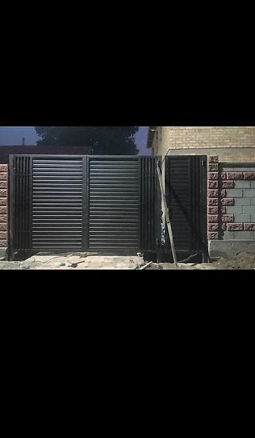 Ачылма дарбазалар: Стальные уличные ворота и калитки - Материал: сталь. - Тип — 8