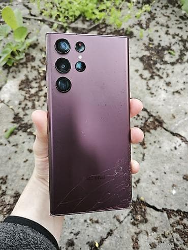 aphone 6: Samsung Galaxy S22 Ultra, Б/у, 256 ГБ, цвет - Фиолетовый, 2 SIM — 2