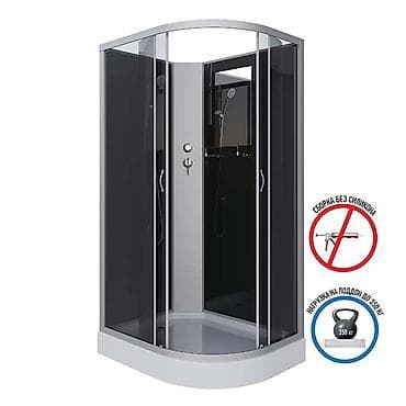 Душевая кабина Полукруглая, Покрытие: Тонированное