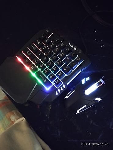 Продаю Игровой комплект: одноручная клавиатура + проводная мышь +