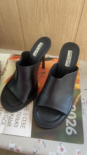 Сабо: Женские мюли River Island Классные мюли из натуральной кожи, стильные — 1