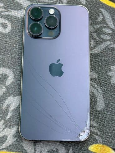скупка компьютероа: IPhone 14 Pro Max, Б/у, 256 ГБ, Deep Purple, Зарядное устройство, Защитное стекло, Кабель, 85 % — 1