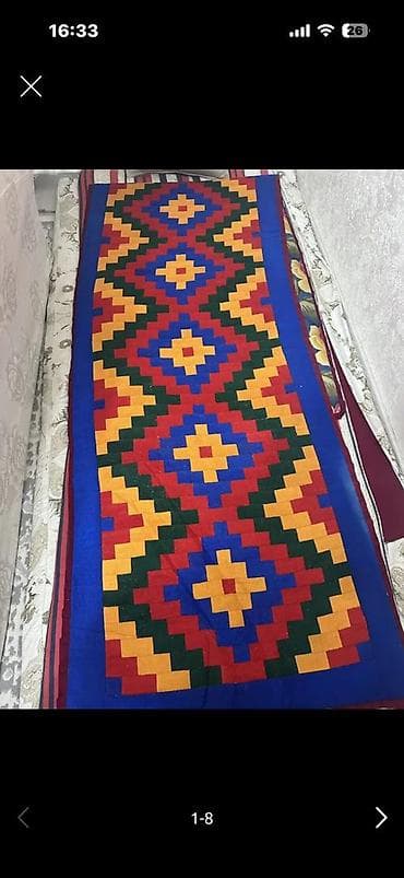 Тошок Б/у, Ватный матрас, цвет - Красный at lalafo.kg Тошок Б/у, Ватный матрас, цвет - Красный