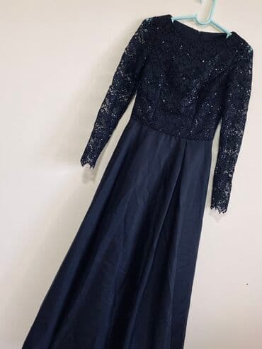 прокат платьев больших размеров: Вечернее платье, Длинная модель, С рукавами, S, XS — 6