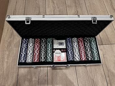 Покерный набор в алюминиевом кейсе 500 фишек Состав: - Набор из фишек