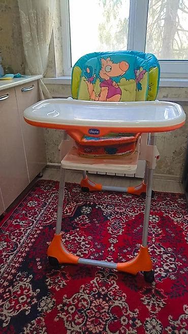 манеж chicco: Стульчик для кормления, Chicco, Металл, Другой вид, цвет - Оранжевый — 1