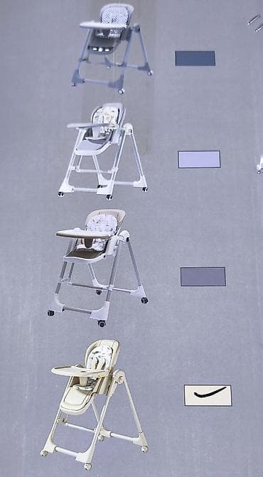 foldable table: Стульчик для кормления, Новый, Трансформер, цвет - Серый, Платная доставка — 2
