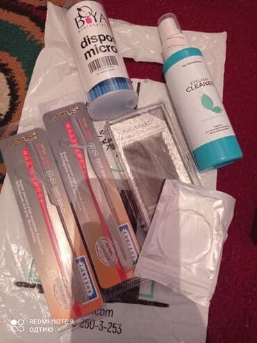 Микробраш в баночке, кристалл для клея 1шт, пинцет для наращивания at lalafo.kg Микробраш в баночке, кристалл для клея 1шт, пинцет для наращивания