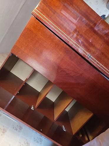 дерево мебель: Стенка-шкаф, Тип стенки-шкафа: Советская, Другое назначение, Б/у, Особенности: Для хранения посуды — 7