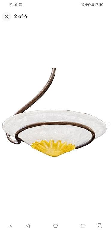 декоративный гипс: Подвесной светильник в стиле ар-деко - Мурано, венецианское стекло. - — 2