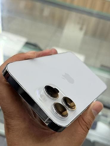 IPhone 13 Pro Max, Б/у, 128 ГБ, White Titanium, Защитное стекло, Чехол, 83 % — 5