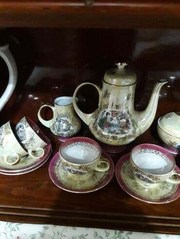 mitown кофе: Винтажный кофейный немецкий фарфоровый сервиз из 15 предметов — 2