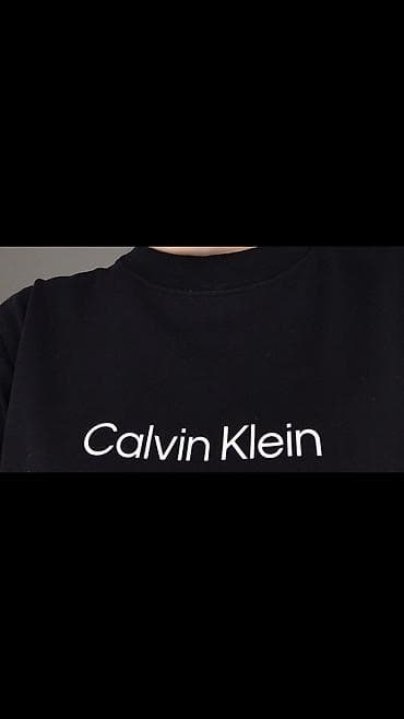 armani code: Футболка, Оверсайз, США, Calvin Klein, Хлопок, Б/у, S, M — 1