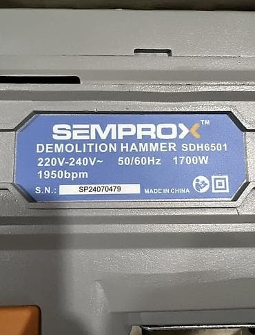 Отбойные молотки: Отбойный молоток SEMPORX SDH65/01 (электрический) - Мощность: 2200 Вт — 5