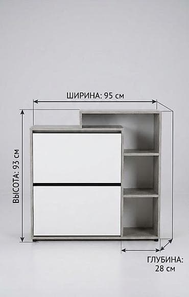 шкаф для обувь: Тумба и подставка для обуви, Другой материал, цвет - Серый — 3
