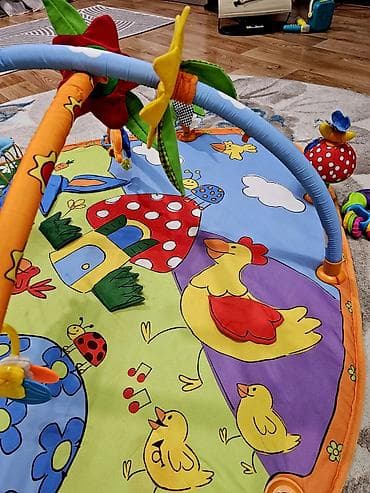 Батуты: Развивающий коврик с дугами и подвесными игрушками для малышей - — 2