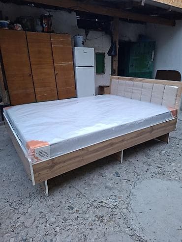 Двуспальная кровать, Новый, С мягким изголовьем, длина - 200 см — 6