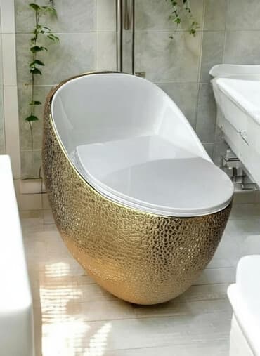 уличный туалет: Унитаз Напольный, Новый, Материал: Керамика, Бесплатная установка — 1