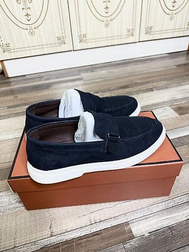 мокас: Лоферы, 40, Loro Piana, Б/у, цвет - Синий, Самовывоз, Платная доставка — 2