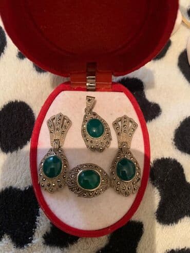 Новый набор серебро размер кольца 18