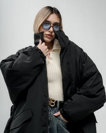 плащи от дождя: Пуховик, Длинная модель, Made in KG, Оверсайз, M, 2XL, L — 5