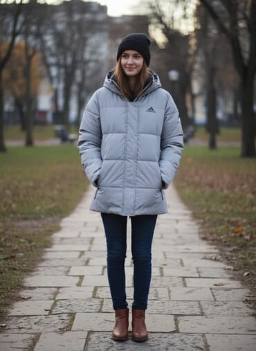 tech fleese: Зимняя куртка с утеплением, серого цвета. Особенности: - Толстая — 2