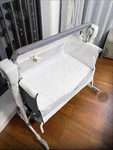 Балдар үчүн кошумча коюлган керебет, Жаңы, Дөңгөлөктүү, түсү - Боз — 2