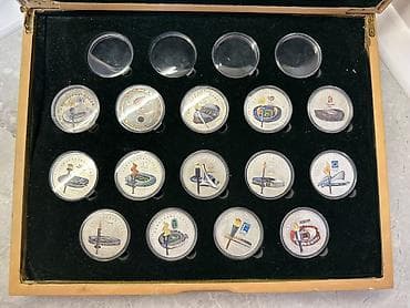 медали спортивные: Коллекционный набор серебряных памятных медалей “The Ancient Olympic — 3