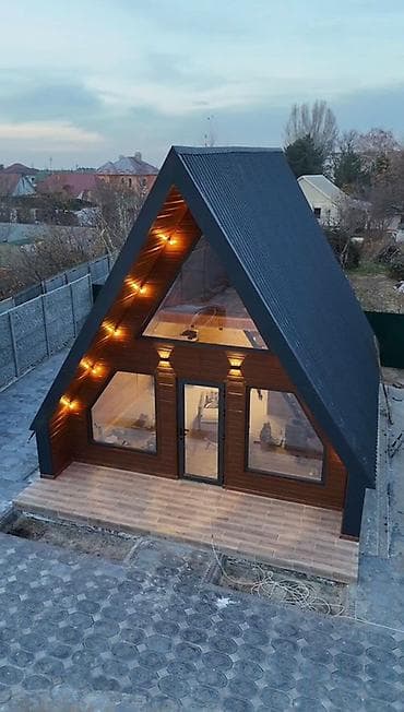 драгоценный камень: A-frame дом с панорамным остеклением. Строим А Фрейм | Барнхаус | — 1