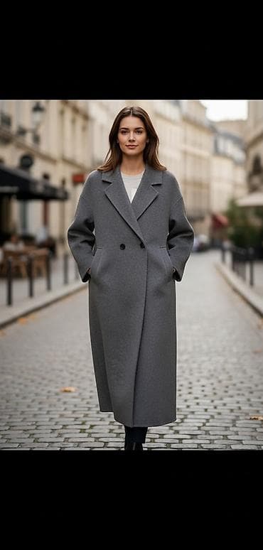 Пальто, Классика, Осень-весна, Кашемир, Длинная модель, Двубортная модель, M