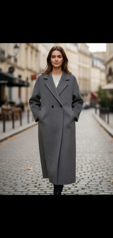 пальто виколо: Пальто, Классика, Осень-весна, Кашемир, Длинная модель, Двубортная модель, M — 1