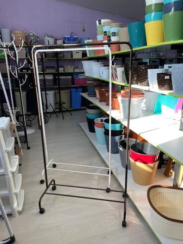 Гардеробная вешалка, стойка, кронштейн на колесиках Сталь с at lalafo.kg Гардеробная вешалка, стойка, кронштейн на колесиках Сталь с