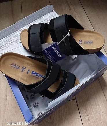 шлеп: Мужские сандалии, 44, Birkenstock, Новый, цвет - Черный, Самовывоз — 1