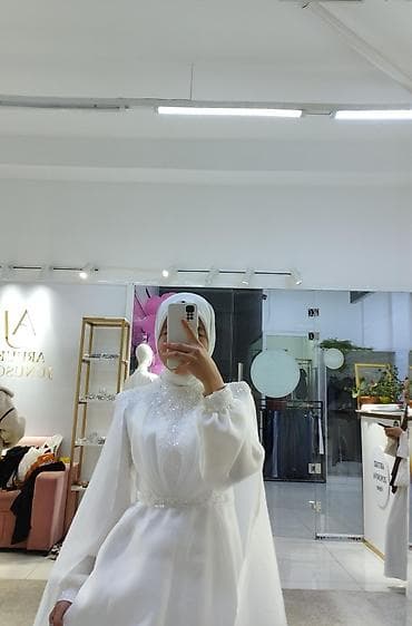 мусульманские платя: Свадебное платье в мусульманском стиле - Цвет: белый снежный - — 3