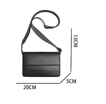 барсетка томи: Мужская компактная сумка через плечо - Цвет: черный, матовая фактура — 2