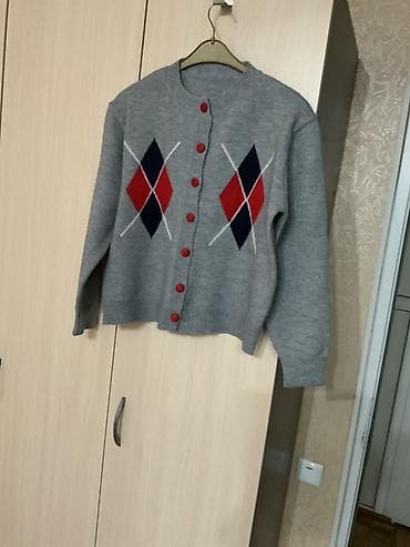 женские кардиган: Кардиган, Трикотаж, Средняя модель, Осень-весна, Вязаная модель — 3