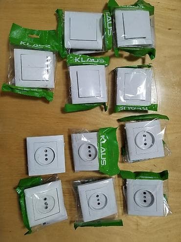 Сантехника: Выключатели и розетки KLAUS (встраиваемые, серия в белом цвете) — 1