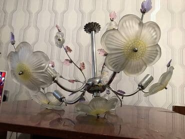 запчасти для люстры: Продаю люстру патроны все работают некоторых розовых листочков не — 6
