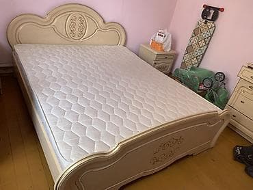 Кровать с основанием + матрас и прикроватная тумба - Кровать — 6