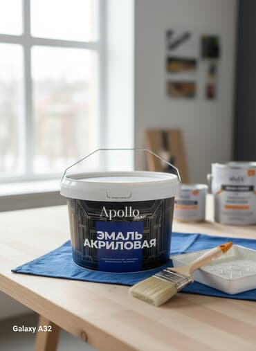 Эмаль: Эмаль акриловая от Apollo Paint в банке с ручкой. Подходит для — 1