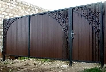 жилеза: Кованные ворота и калитки, а также навес для автомобиля. - Ворота — 2