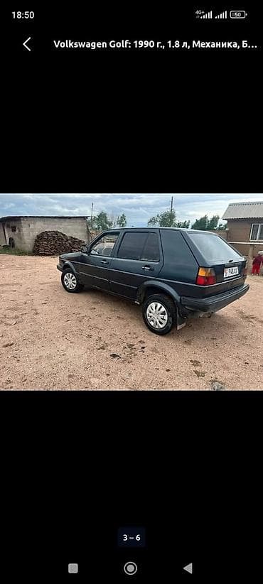 Volkswagen Golf: 1990 г., 1.8 л, Кол менен иштөөчү, Бензин, Хетчбек — 3