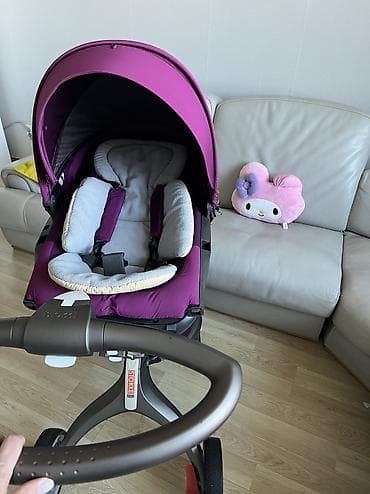 коляска стокке: Коляска, Stokke, цвет - Фиолетовый, Б/у, Платная доставка, Самовывоз — 3