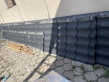 бочка 300: Металлочерепица в листах, цвет серый графит. 1 квадрат метр 300 сом — 8