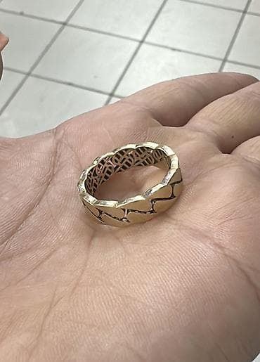 583 proba: ✨ Продам золотое кольцо 585 пробы (Италия) 💍 Стильное широкое кольцо — 3