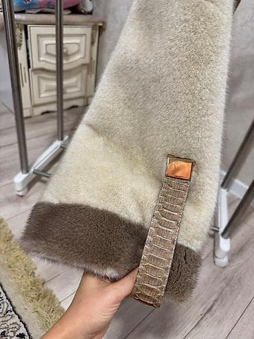 змеиная кожа питон: Шуба, Норка, Короткая модель, Турция, XL — 4